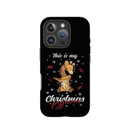 Winter Christmas Pyjama Giraffe IPhone Cases