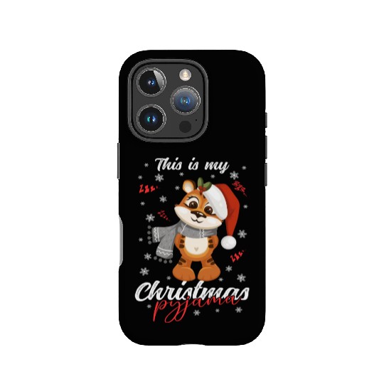 Winter Christmas Pyjama Tiger IPhone Cases