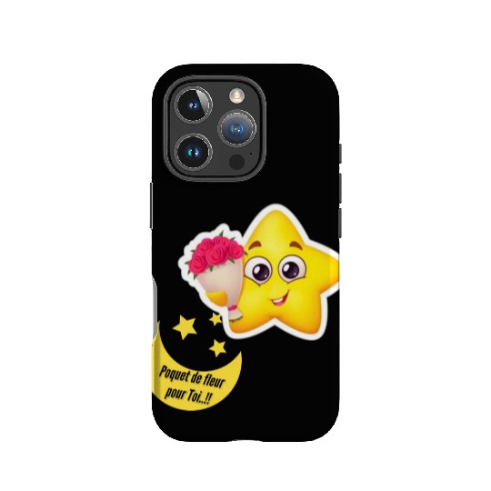 Design d'étoile et lune IPhone Cases