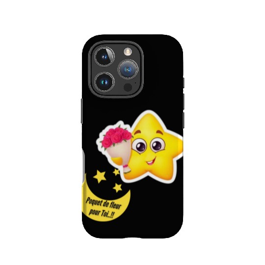 Design d'étoile et lune IPhone Cases