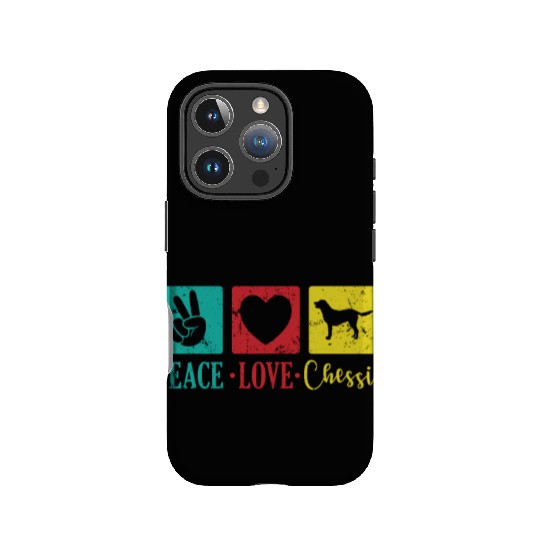 Peace Love Chessie Dog Chesapeake Breed IPhone Cases