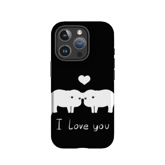 pig couple i love you IPhone Cases