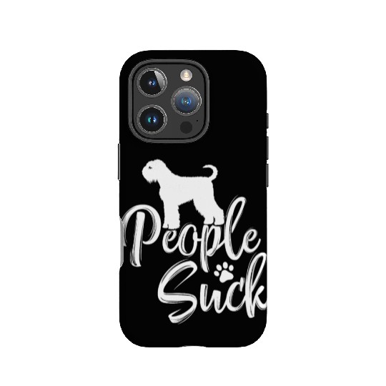 I Love My Black Russian Terrier - "People Suck" IPhone Cases
