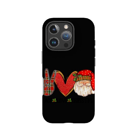 Peace Love Christmas Funny Santa Claus Happy Xmas IPhone Cases
