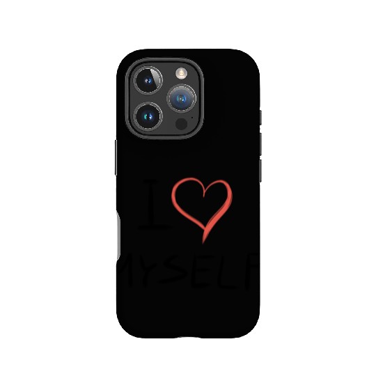 i love me heart text IPhone Cases