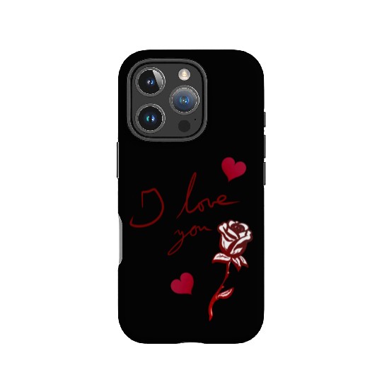 i love you rose heart flowers IPhone Cases