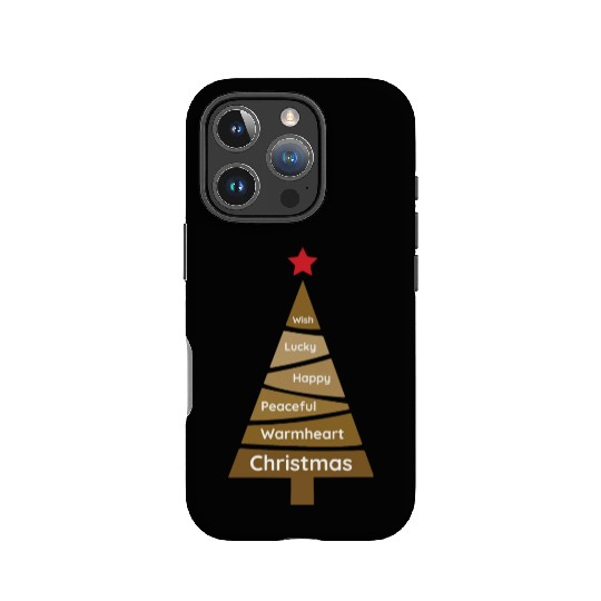 Minimalist Copper Brown Christmas Pine IPhone Cases