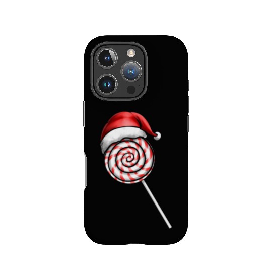 Candy Cane Lollipop Santas Hat Merry Christmas IPhone Cases