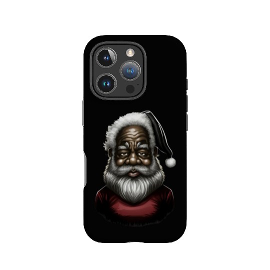 Black Santa, African American Santa Claus IPhone Cases