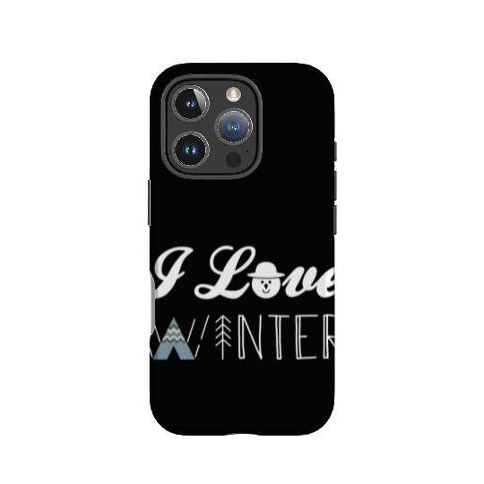 I Love Winter, Snow, Cold And Snowman IPhone Cases