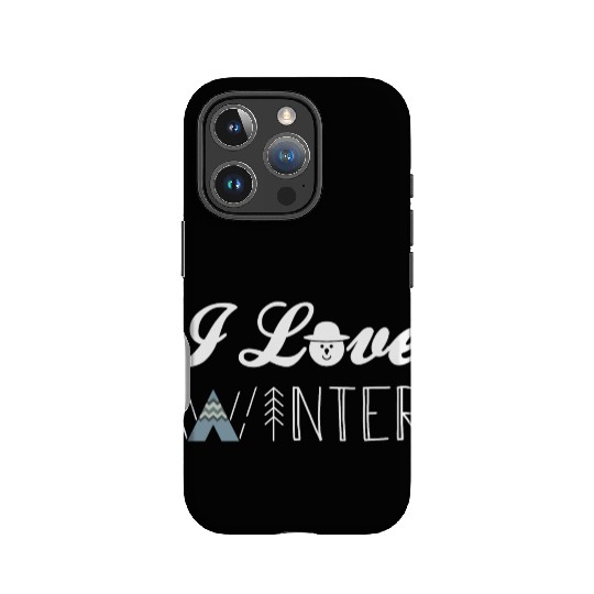 I Love Winter, Snow, Cold And Snowman IPhone Cases