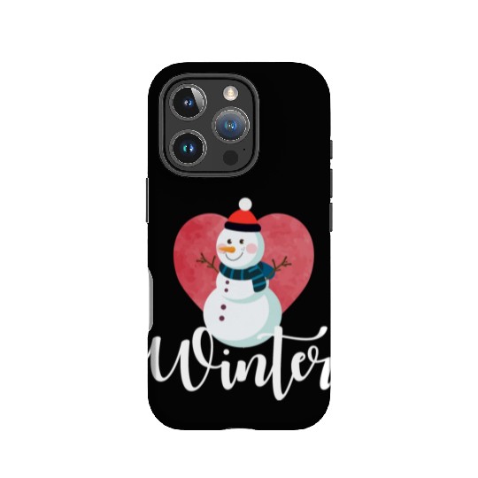 I Love Winter, Snow, Cold And Snowman IPhone Cases