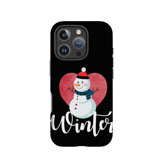 I Love Winter, Snow, Cold And Snowman IPhone Cases
