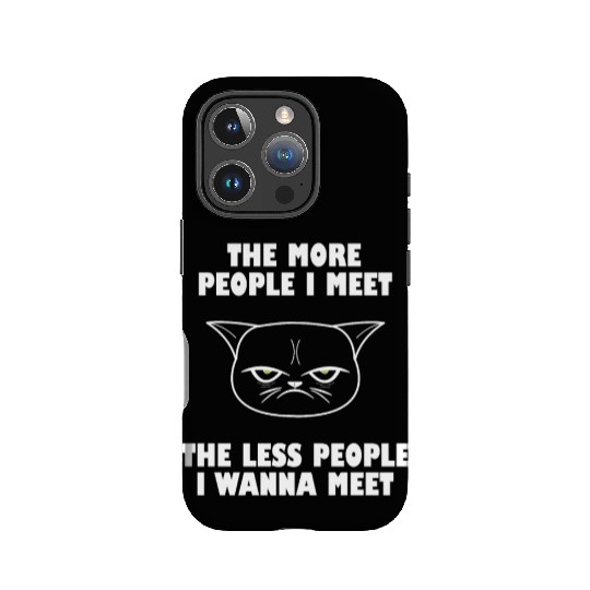 I hate People funny cat IPhone Cases