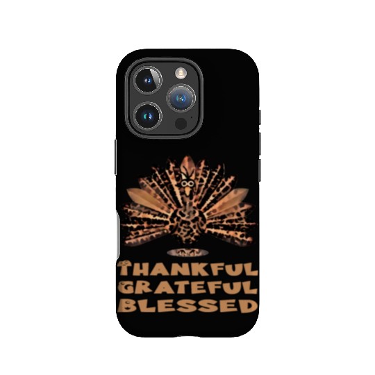 Thankful grateful blessed leopard IPhone Cases