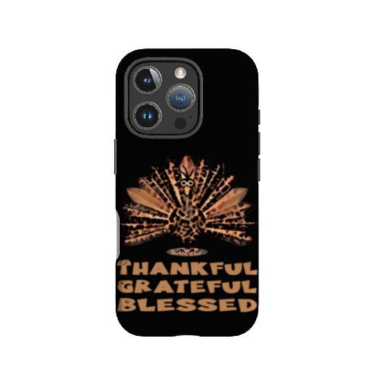 Thankful grateful blessed leopard IPhone Cases