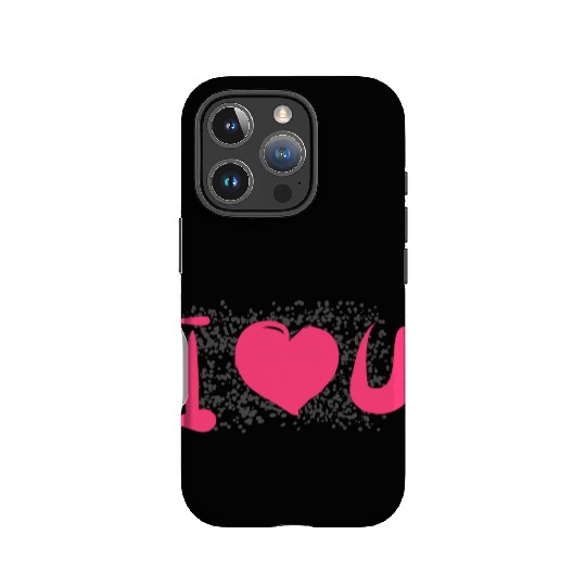 heart pattern dots i love you IPhone Cases