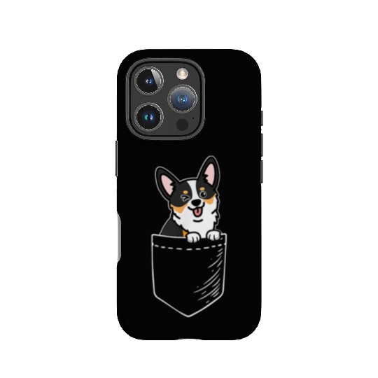 Black Corgi IPhone Cases