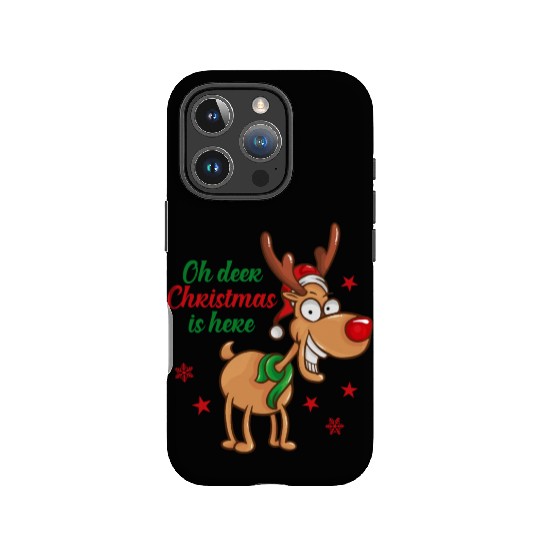Reindeer Rudolph deer Christmas Is Here IPhone Cases