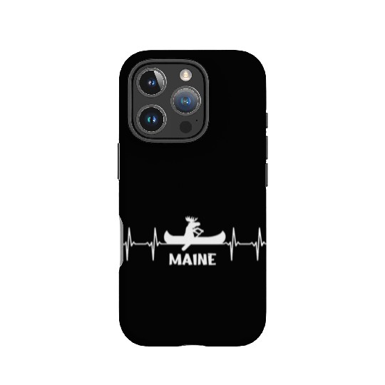 Maine , Paddling Moose IPhone Cases