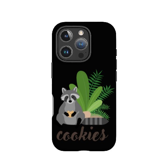 Cute with a raccoon and chocolate chip cookies IPhone Cases