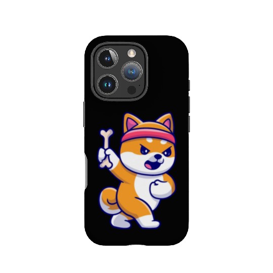 Cute Shiba Inu dog In gym IPhone Cases