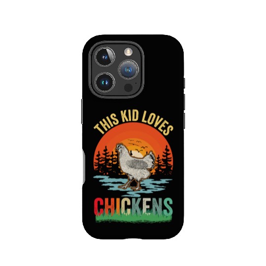 Retro Chicken Lover Farm Animal Kids IPhone Cases