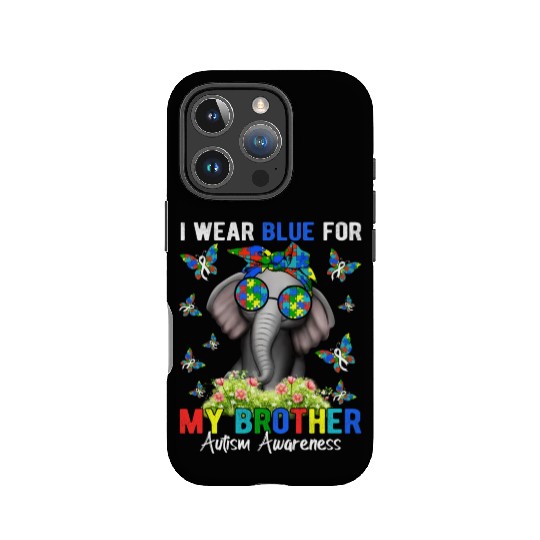 I Wear Blue For My Brother Autism Awareness IPhone Cases