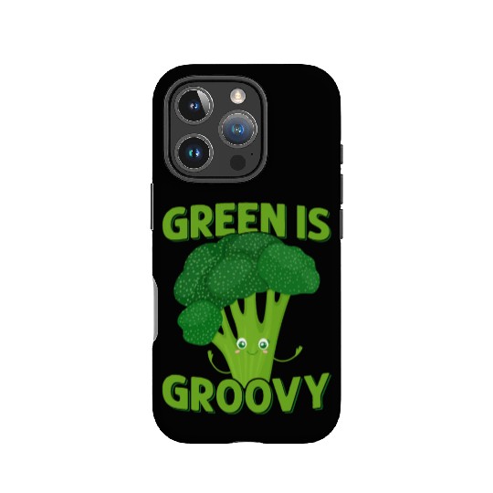 Green Is Groovy Broccoli Vegetable IPhone Cases