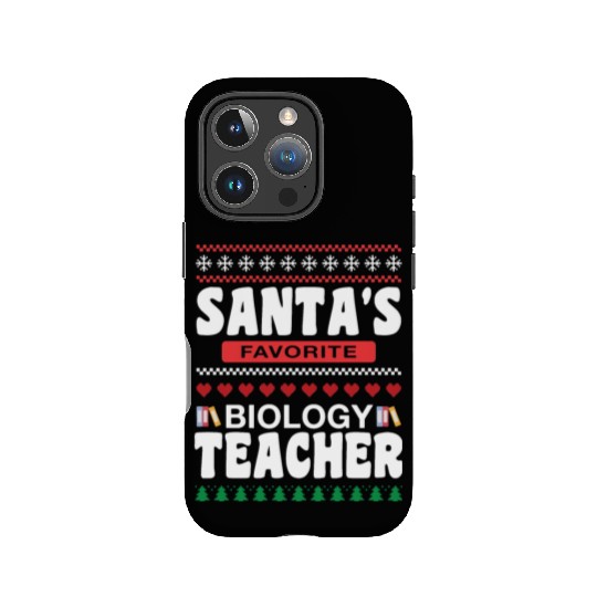 Santas Favorite Biology Teacher IPhone Cases