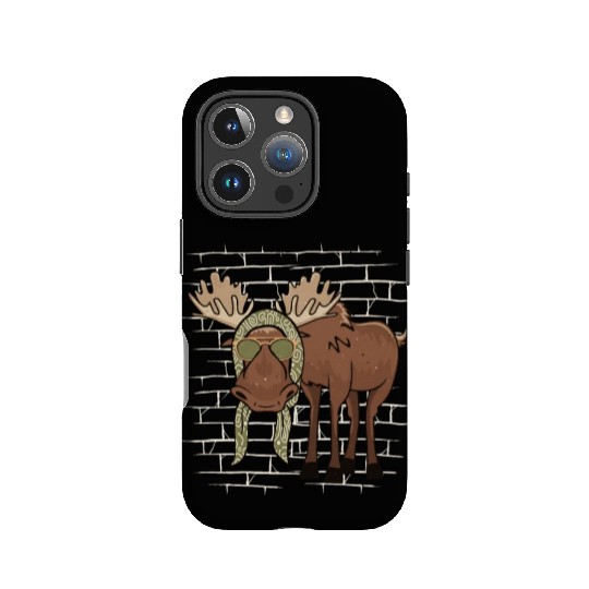 Moose Elk Sunglasses Scarf IPhone Cases
