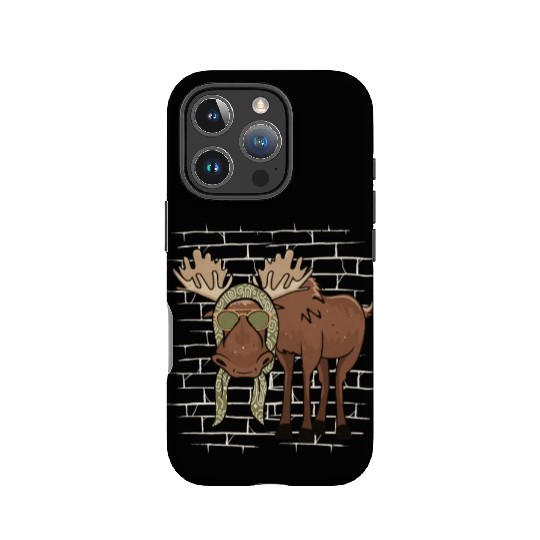 Moose Elk Sunglasses Scarf IPhone Cases