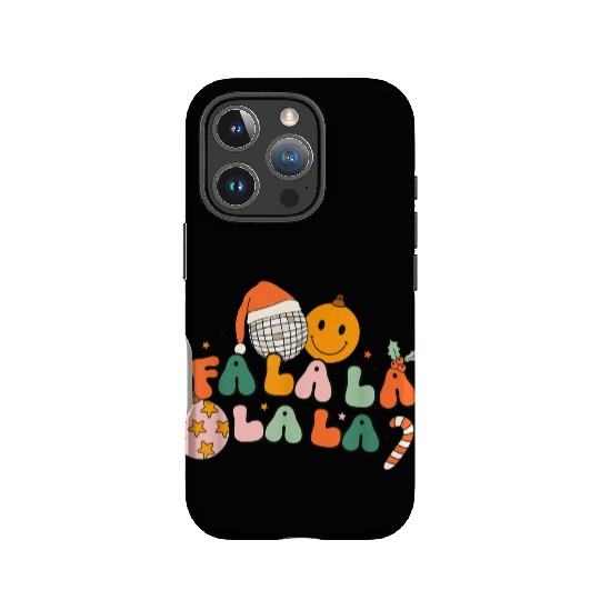 Retro Groovy Fa La La Christmas Cute Santa Hat IPhone Cases