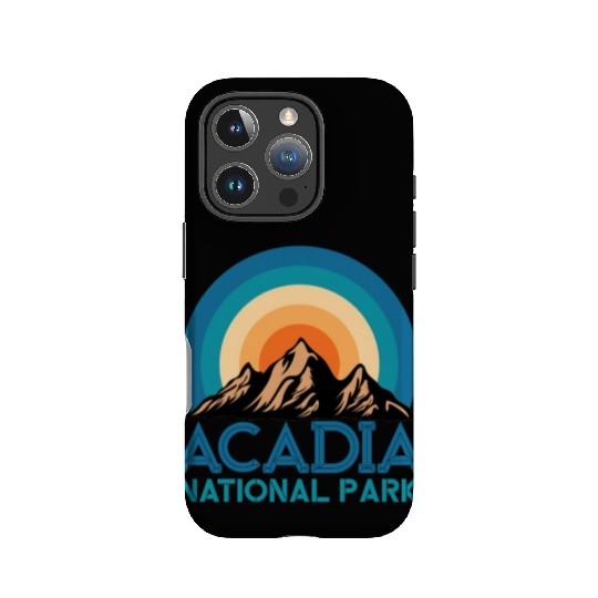 Cool Vintage Retro Acadia National Park Mountain IPhone Cases