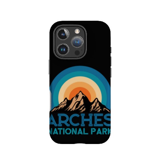 Cool Vintage Retro Arches National Park Mountain IPhone Cases