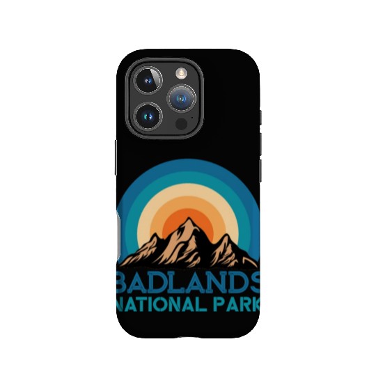 Cool Vintage Retro Badlands National Park Mountain IPhone Cases