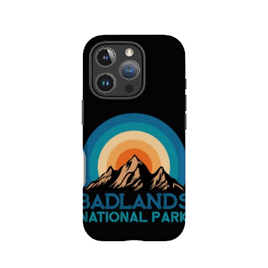 Cool Vintage Retro Badlands National Park Mountain IPhone Cases