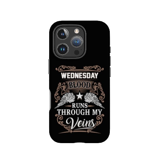 Wednesday Name IPhone Cases - Wednesday Blood Runs Thro