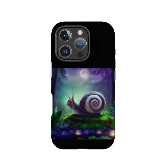 Spiral Moongazing Snail Ombre Aqua Lavender sky IPhone Cases