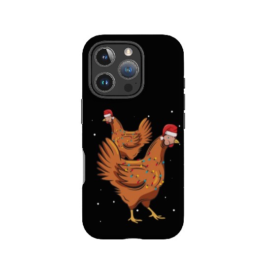 Christmas Animals Chickens Xmas Farmer IPhone Cases