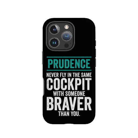 Prudence Wisdom Quotes Pilot Philosophy IPhone Cases