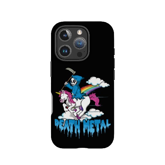 Grim Unicorn Rainbow Metal Music Lover Guitarist IPhone Cases