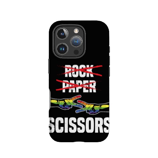 Womens Rock Paper Scissors Funny Lgbt Pride IPhone Cases