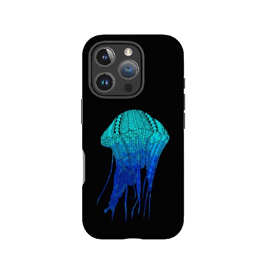 Cool Ocean Blue Tribal Jellyfish IPhone Cases