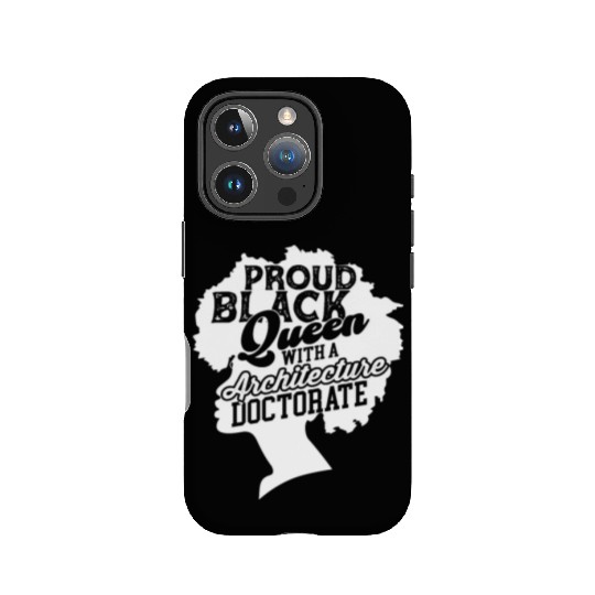 Black Queen With Architecture Doctorate Phd IPhone Cases