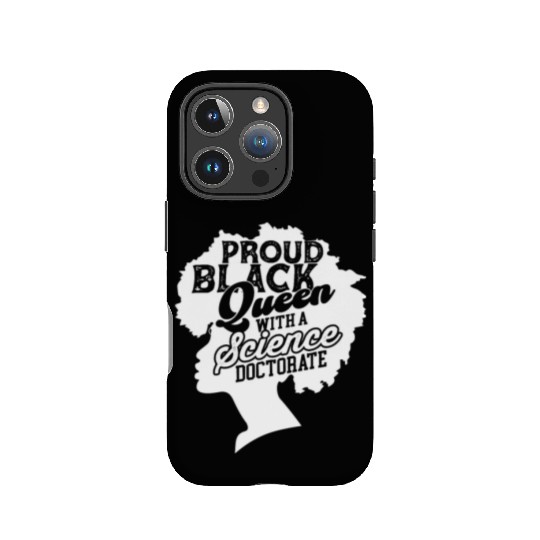 Black Queen With Science Doctorate Phd IPhone Cases