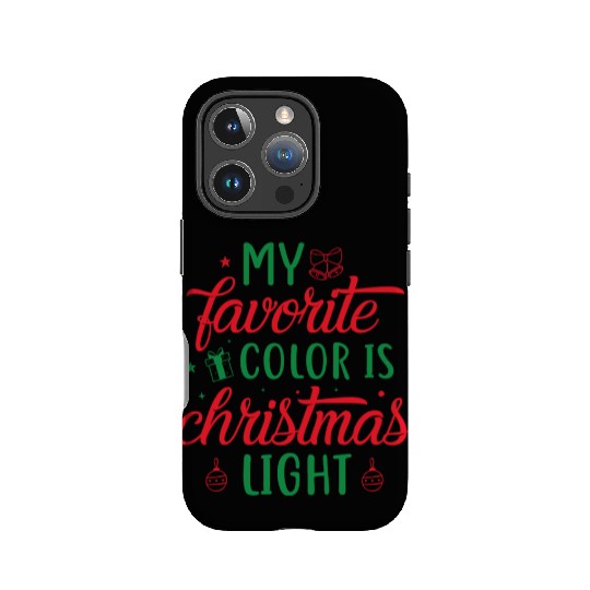 My favorite color is christmas lights, Funny gift IPhone Cases