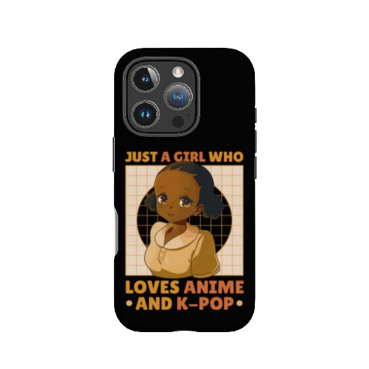 just a Girl Who Loves Anime and K-POP Black Girl IPhone Cases