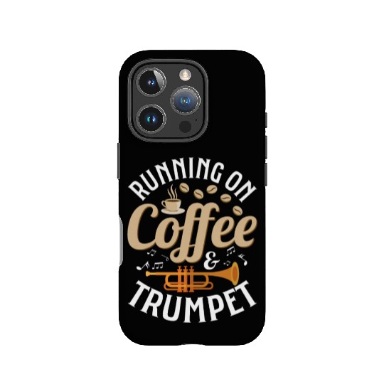Running On Coffee & Trumpet Trumpeter Player IPhone Cases