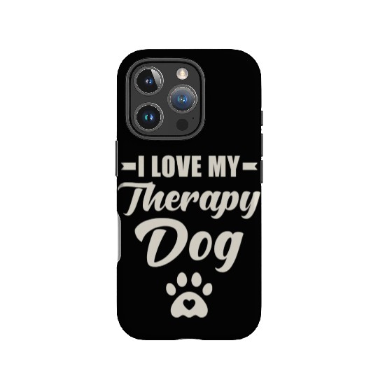 I Love My Therapy Dog IPhone Cases